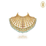 Spring-Summer-2025-Statement-Gold-Satlada-Set-with-Emerald-Drops-3