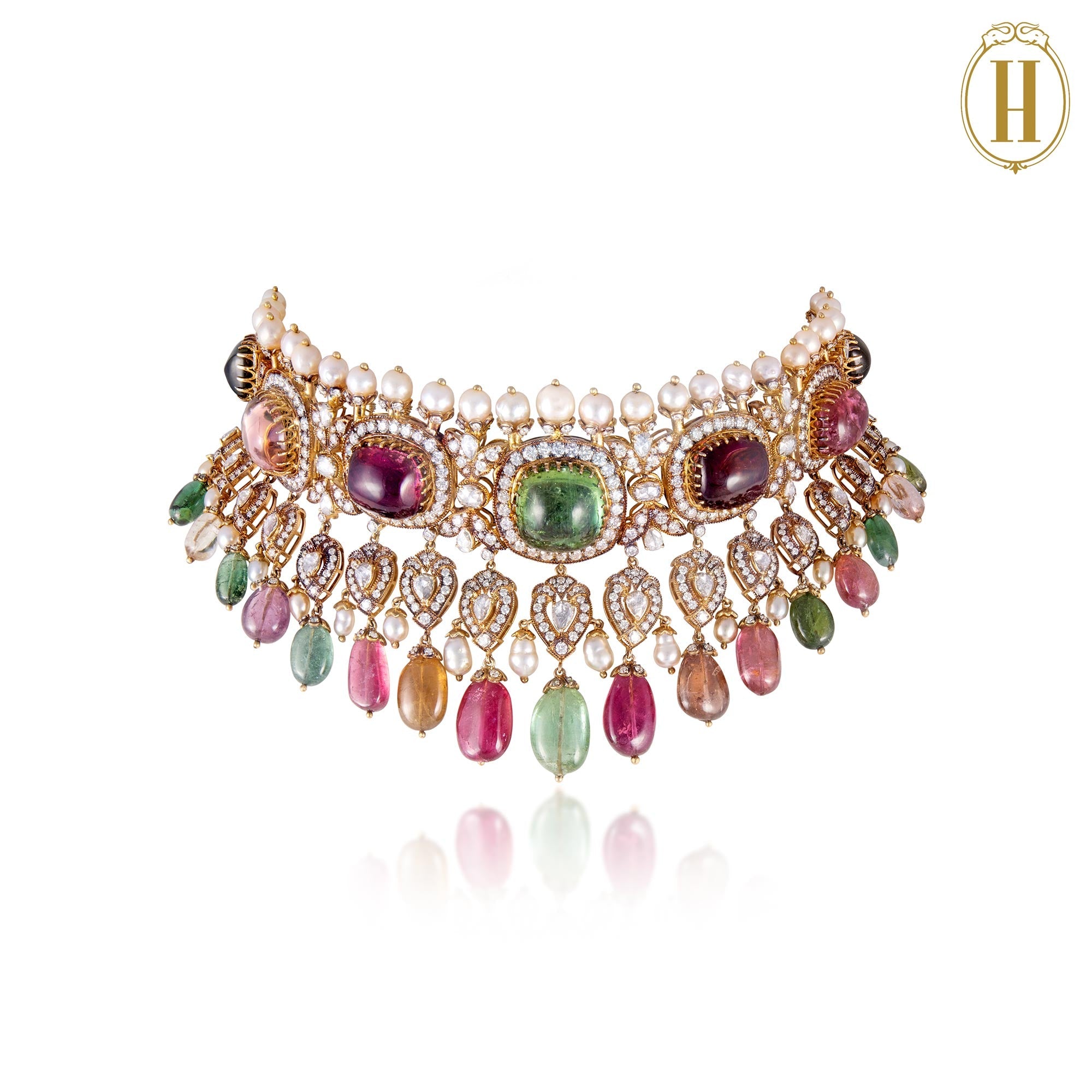 Fiona-Spring-Summer-'24-Fiona-Tourmaline-Choker-Necklace-Set-with-Pearls-3