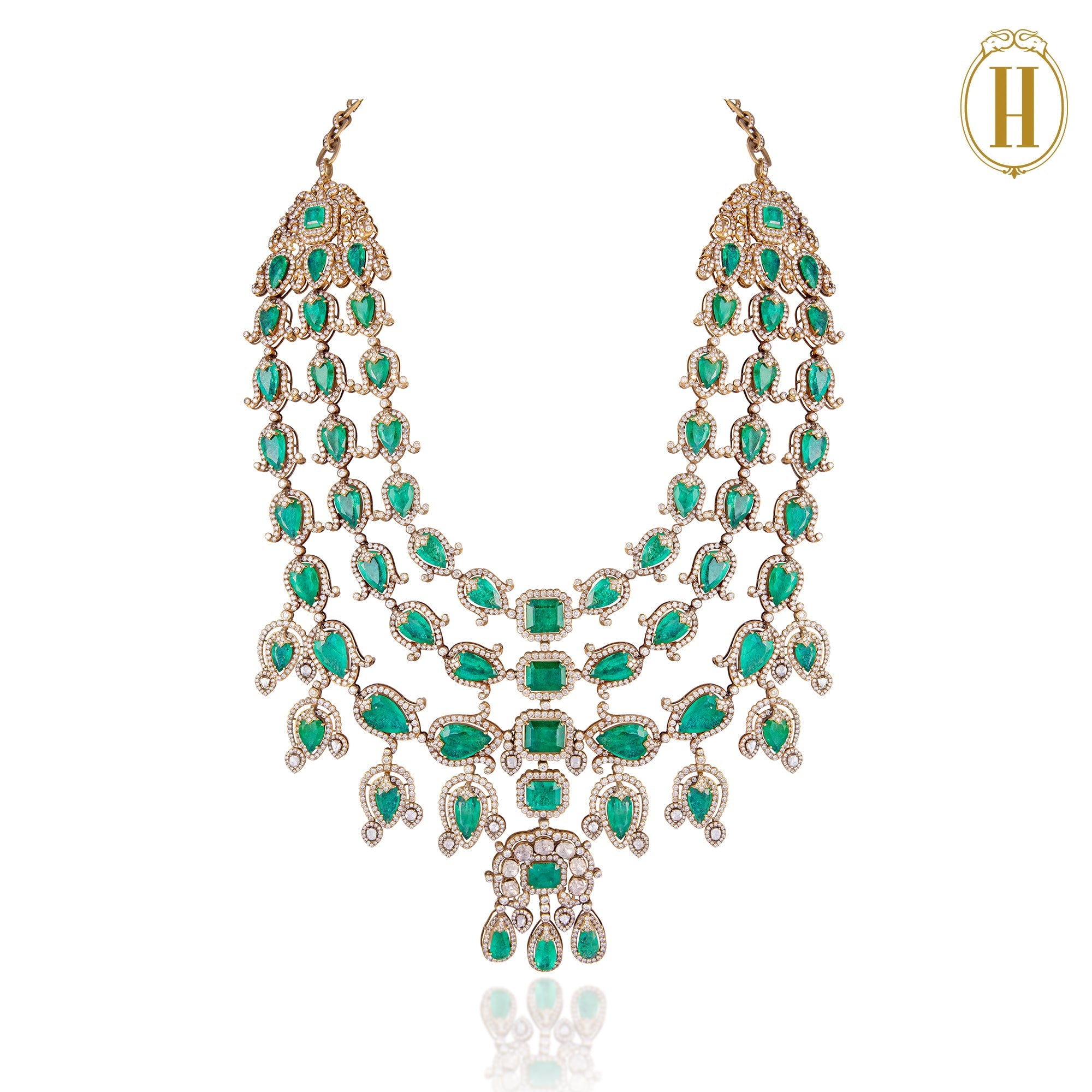 The-Vintage-Voyage-Cascading-Emeralds-Statement-Necklace-4