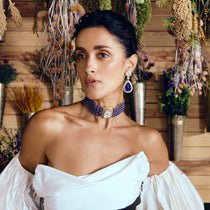 Spring-Summer-2025-Tanzanite-Choker-with-uncut-diamonds-1