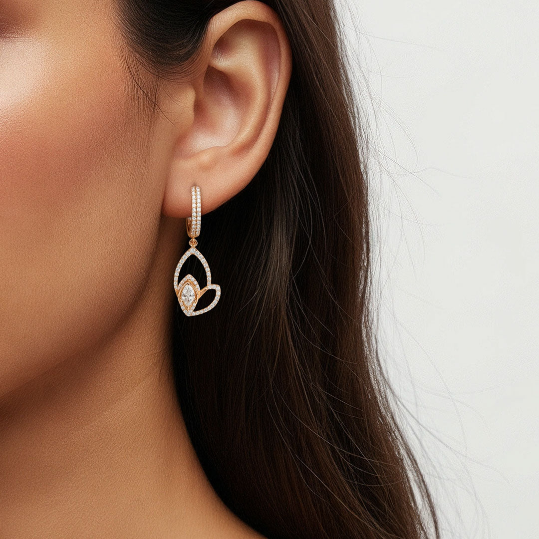 Bella Diamond Marquise Dangler Earrings