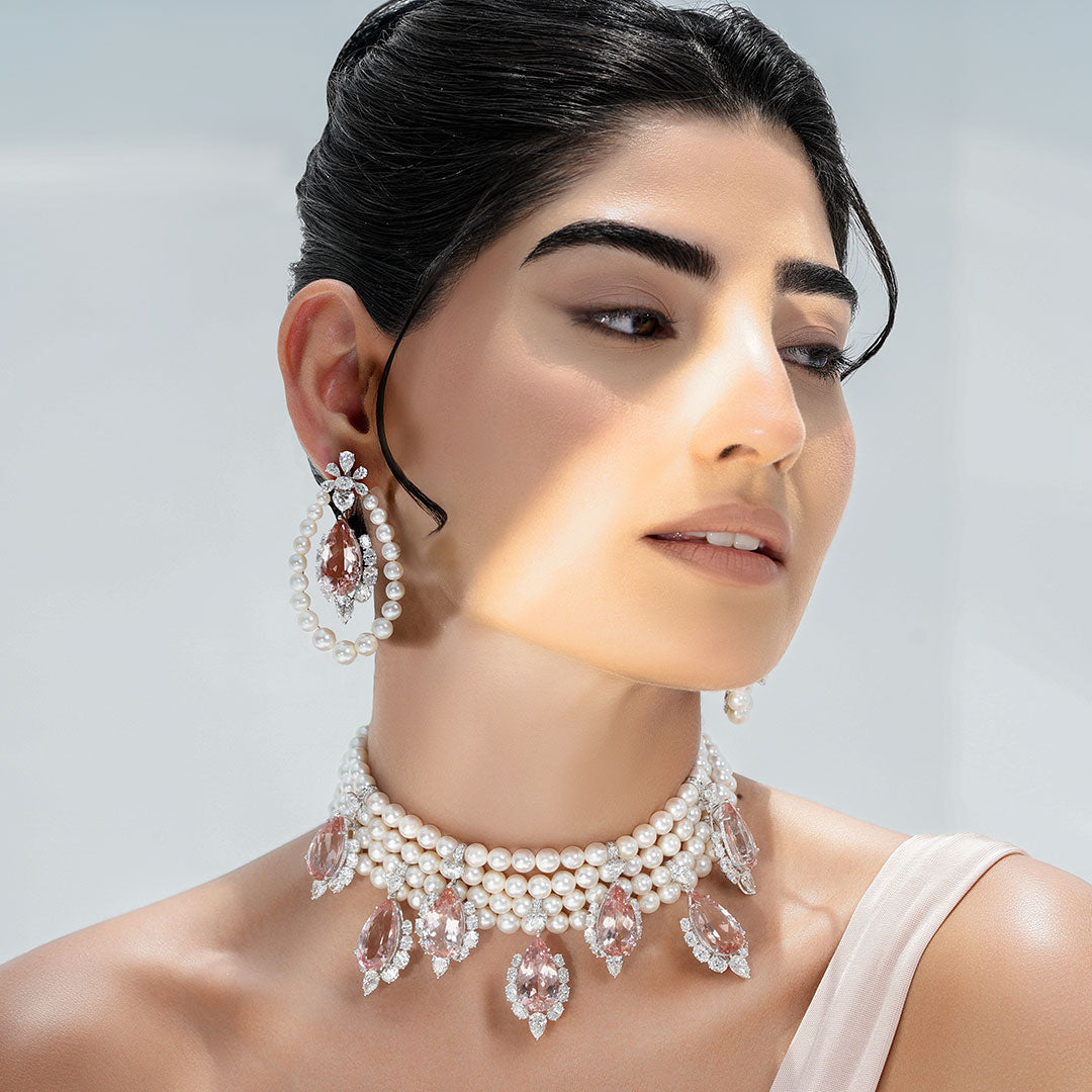 LUMINARA-Luminara-Pearl-and-Tourmaline Choker-2