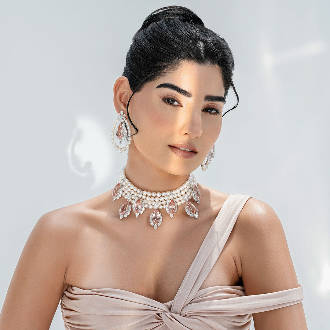 LUMINARA-Luminara-Pearl-and-Tourmaline Choker-1