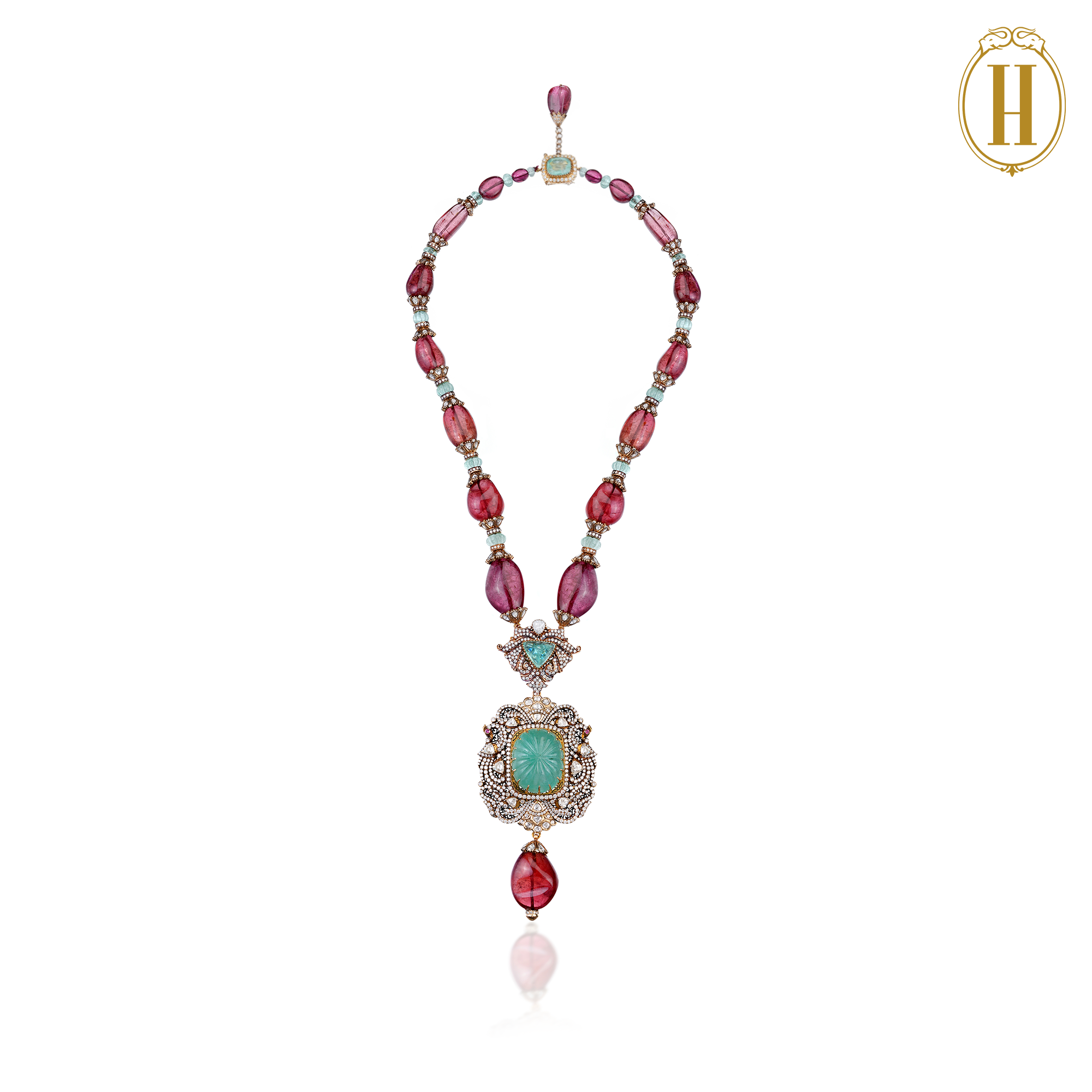 ruby diamond necklace