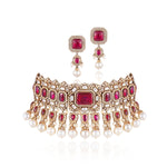 Legacy-Collection-Legacy-Bridal-Ruby-Polki-Choker-Set-with-Pearl-Drops-3