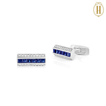 Kaiser-Diamond-&-Blue-Sapphire-sleek-cuff-links-1