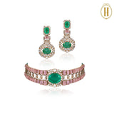 Spring-Summer-2025-Emerald-and-Diamond-Polki-Choker-3