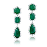 Statement Emerald and Diamond Facet Set