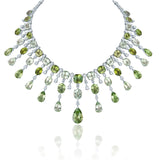 Green Facet  Tourmaline Necklace Set
