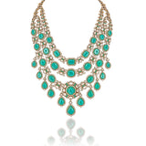 Cascading Facets Emerald Necklace Set