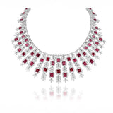 Tourmaline & Diamond Facet Necklace Set