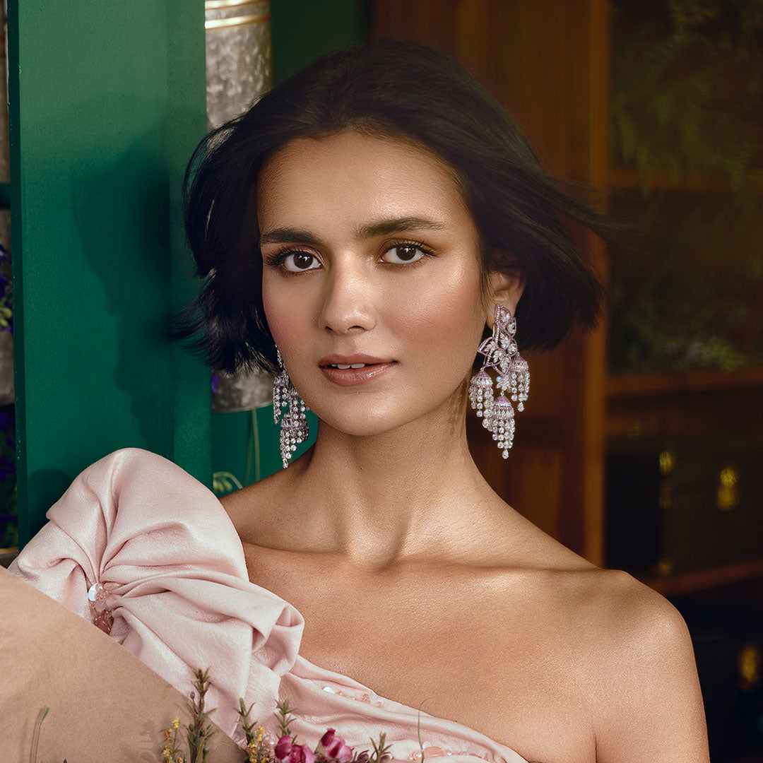 Spring-Summer-2025-Pink-Sapphires-and-Diamond-Chandelier-Earrings-1