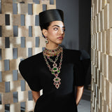 Multi-hued Tourmalines Facet Neclace Set