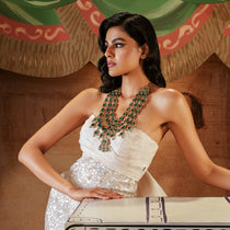 The-Vintage-Voyage-Cascading-Emeralds-Statement-Necklace-1