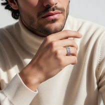 Kaiser-Kaiser-Rainbow-Saphhires-Cuban-link-Ring-1