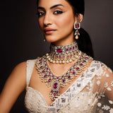 Legacy-Collection-Legacy-Bridal-Ruby-Polki-Choker-Set-with-Pearl-Drops-1